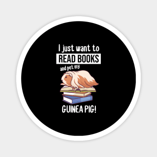 Read Books and pet my Guinea Pig Funny Magnet